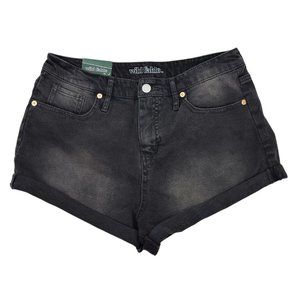 Wild Fable Black Denim Jean Shorts High Rise Waist NEW Women Size 10 Rolled Cuff